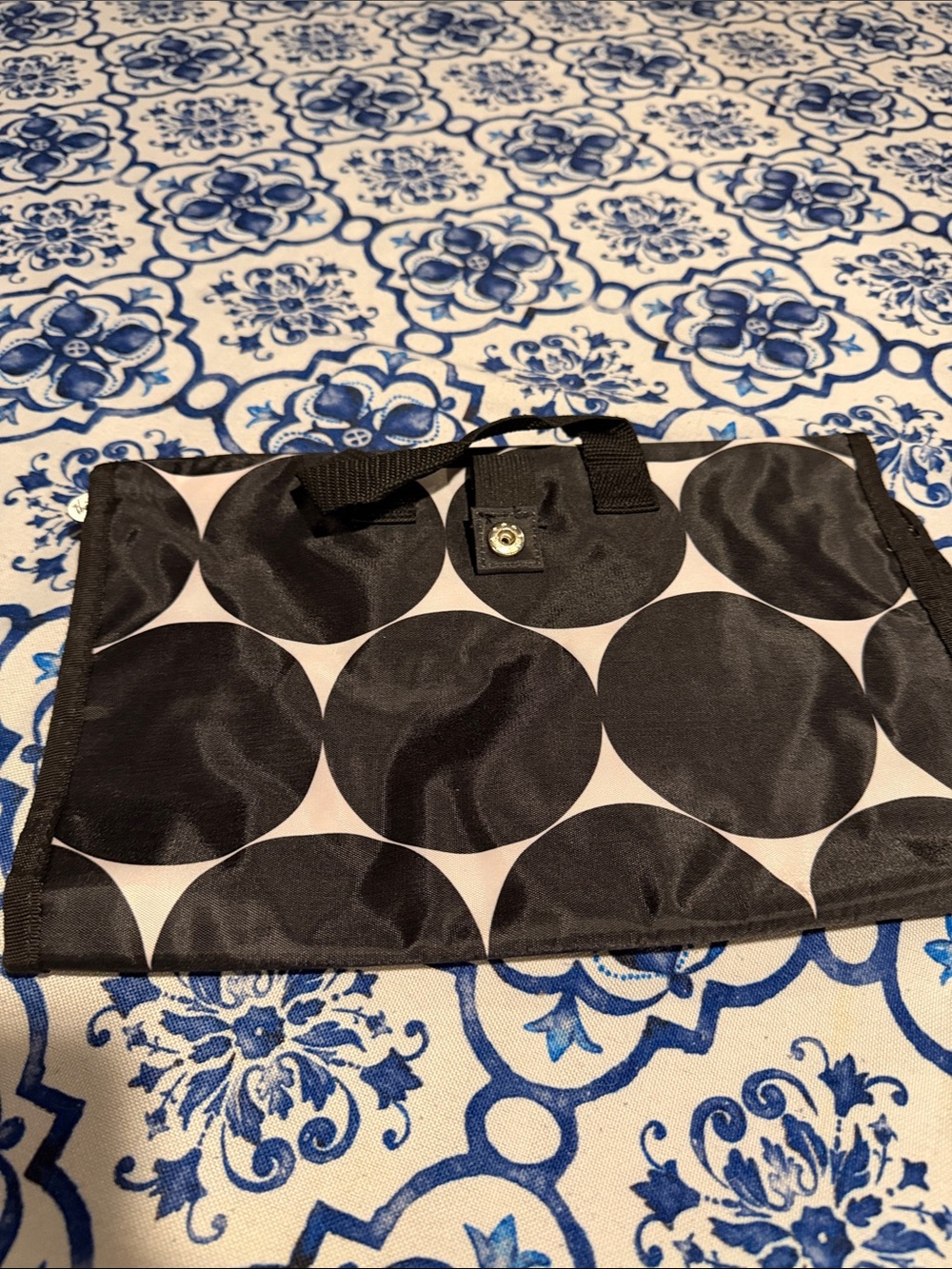 Thirty One brand Black and White Polka Dot travel organizer